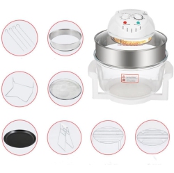 CHSSHA00 Air Fryer, Electric Fryer, High Speed Air Convection Technology, Visible, Interior, Knob Control, Large Capacity, Multi-Purpose, 3D Hot Air