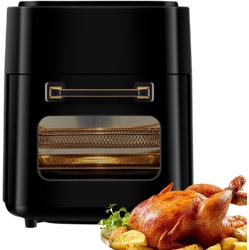 CHSSHA00 Air Fryer 15L Visual Air Fryer \w Grill, 1400W Smart Oven \w Digital Touch Screen Oil-Free Fryer, Timing And Temperature Adjustable For