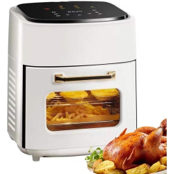 CHSSHA00 Air Fryer 15L Visual Air Fryer \w Grill, 1400W Smart Oven \w Digital Touch Screen Oil-Free Fryer, Timing And Temperature Adjustable For