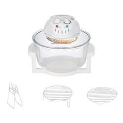 CHSSHA00 Air Fryer, 12L Large Capacity, High Borosilicate Glass, Touch Control In White