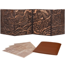 LYNX Dnd Dm Screen 5E - D&d Dungeon Master Screen 3D Faux Leather With Customizable Inserts - Dungeons And Dragons Gm / Game