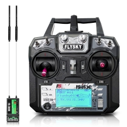 HAWK'S WORK Fs-I6X 10 Ch Transmitter, 2.4Ghz Rc Controller With Fs-Ia6B Receiver for Drone Multirotor Airplane Helicopte