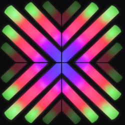 HTPREC 69PCs Foam Glow Sticks Bulk, Light Up Foam Sticks, Long Lasting Flashing, Glow In The Dark Party Favors for Wedding, In Multicolor