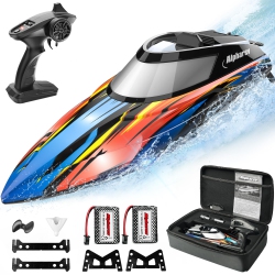ALPHAREV Rc Boat With Case- R308 20+ Mph Fast Remote Control Boat for Pools And Lakes, 2.4 Ghz Rc Boats With Storage Cas