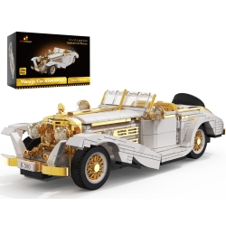 JMBRICKLAYER Vintage Cars Building Blocks Sets 50101, Classic K500 Sports Car Moc Model Car Kits, Convertible Car Displa