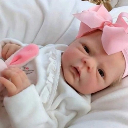 ZTDOLL Lifelike Reborn Baby Dolls 18 Inch, Handmade Realistic Newborn Girl, In Soft Vinyl And Weightd Body for Daughter