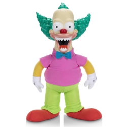 JAKKS PACIFIC Disney The Simpsons Talking Krusty Doll Plush, 16-Inches Tall Good And Evil Krusty Pull String Doll Toy, From The Classi