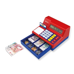 LEARNING RESOURCES Pretend & Play Calculator Cash Register With Canadian Currency - 73 Pieces, Ages 3+ Kids Cash Registe