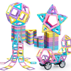 MAGBLOCK Magnetic Building Blocks Set, Upgraded Magnetic Tiles Toys for 3 4 5 6 7 8+ Year Old Girls, 103PCs Magnet Toys
