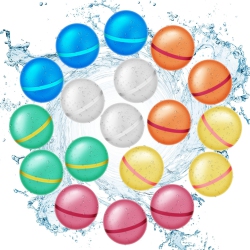 ELOPCO Reusable Water Balloons, Magnetic Silicone Refillable Water Bombs - Pool Toys, Beach And Outdoor Activities Water Games T