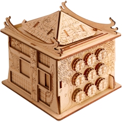 ESC WELT House Of Dragon Puzzles Box - 3D Escape Game Money Box - Brain Teaser Puzzles for Adults & Teens - Wooden Escap
