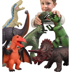 GZSBABY 6 Piece Jumbo Dinosaur Toys for Kids And Toddlers 3-5, Large Soft Figures for Dinosaur Lovers - Perfect Party Fa