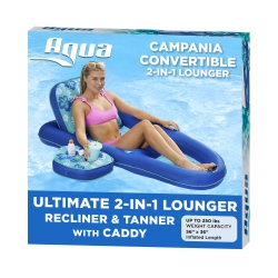AQUA LEISURE Aqua Campania Ultimate 2-In-1 Pool Float Lounge