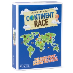 BYRON'S GAMES Continent Race Geography Educational Board Game for Kids, Tweens, Family, Friends, Teachers And Classrooms - Learn About