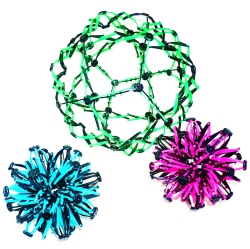 4E'S NOVELTY 3 Pack Expandable Breathing Ball Sphere Toy - Expanding Stress Relief Breathing Ball Toys for Kids & Adults