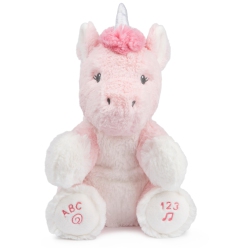 GUND Baby Alora The Unicorn Animated Plush, Singing Stuffed Animal Sensory Toy, Sings Abc Song And 123 Counting Song, Pi