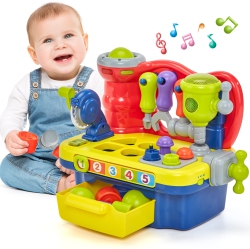 HAHALAND Baby Toys 12-18 Months Development, Toddler Toys for 1 2 3 Year Old Boys Girls Gifts, Multifunctional Music Lig