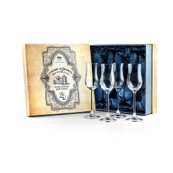 GLASSIQUE CADEAU Cognac Brandy, Tequila And Dessert Wine Snifter Glasses | Set Of 4 Small Tasting Tulip Copitas for Sipping Armagnac, Spi
