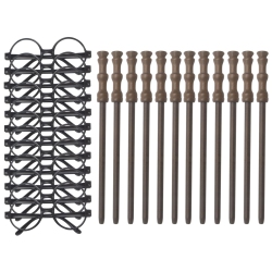 COL-PARY Cosplay Party Supplies Set - Wand Pencil Glasses With Round Frame No Lenses for Birthday Party, Kid Gifts, School In Black