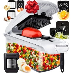 FULLSTAR Vegetable Chopper Vegetable Cutter - Food Onion Salad Veggie Chopper With Container - French Fry Potato Dicer Slicer Cut