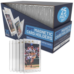 INVESTED ALLIANCE Premium Magnetic Card Holder (25 Pack) | 35Pt Magnetic Card Holders for Trading Cards. Pro Uv Card Protectors With Ultra