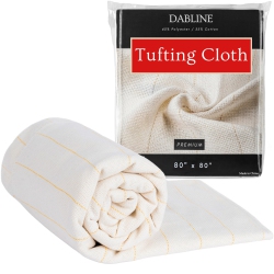 DABLINE 2M X 2M Primary Tufting Cloth for Rug Making And Punch Needle, Premium Monks Cloth for Cut And Loop Pile Tufting