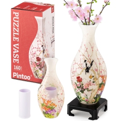 PINTOO 3D Puzzle Vase Unique Flower Vase Made By 160 Curved Plastic Puzzle Pieces House Warming Gift for Flower Arrangem