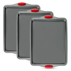 BOXIKI KITCHEN Nonstick Baking Sheet Pan | 100% Non-Toxic Rimmed Stainless Steel Baking Sheet, No Chemicals Or Aluminum