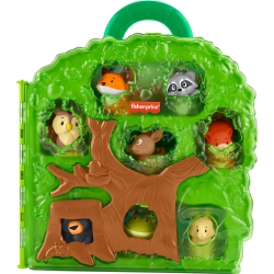 FISHER-PRICE Little People Toddler Toy Forest Friends Carry Case Playset With Animal Figures for Pretend Play Kids Ages