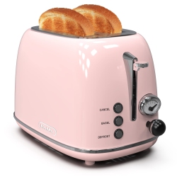 KITCHMIX Toaster 2 Slice, Retro Stainless Steel Toaster With 6 Settings, 1.5 In Extra Wide Slots, Bagel/defrost/cancel F