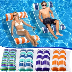 KAKASHI 4Pack Pool Floats for Adult, Inflatable Floats for Swimming Pool, 4 In 1 Floating Rafts(Saddle, Lounge Chair, Fl