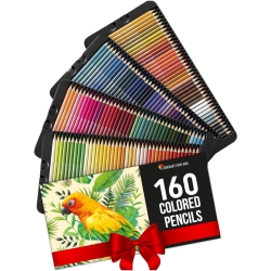 ZENACOLOR 160 Colored Pencils Set By - Colored Pencils for Adults And for Kids - Color Pencils for Artists With Cardboar