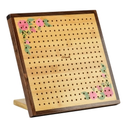 ARTOWELL Crochet Blocking Board -Crochet Gift for Granny Square Lovers-Bamboo Blocking Board for Knitting Crochet, Full Kit With