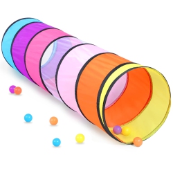 SWEHOUSE Tunnel for Kids to Crawl Through Pop Up Toddler Tunnel for Boys And Girls Kids Play Tent Indoor And Outdoor Gif