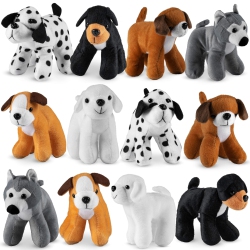 BEDWINA Plush Puppy Dogs - (Pack Of 12) 6 Inches Tall Stuffed Animals Bulk Assorted Puppies And Cute Stuffed Plushed Dog