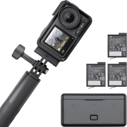 DJI - Osmo Action 4 Adventure Combo, 4K/120Fps Waterproof Action Camera, Up to 7.5 H With 3 Batteries, Outdoor Camera for Travel, Biking