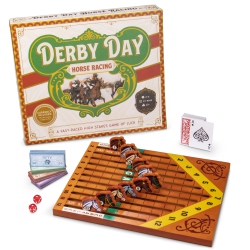 BRYBELLY Derby Day | Horse Racing Board Game | Family And Adult Vintage Race Game Great for Parties And Low-Stakes Gambl