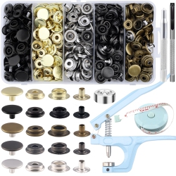 XRIHSNAVI 508PCs Heavy Duty Snap Fastener Tool, Canvas Snap Kit, Stainless Steel Snaps, 5/8 Inche Snap Fastener Kit, Snap Button Ki In Multicolor