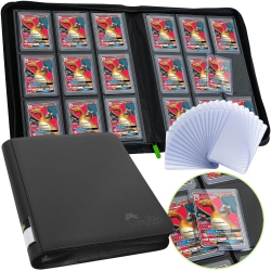 FUNGUYS Toploader Binder, Trading Card Binder Storage, 252 9 Pocket Top Loader Holder Collection for Yugioh, Mtg, Tcg Fo