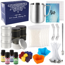 AAMDKCYU Diy Candle Making Kit With 480G Soy Wax And Four Bottles Of Essential Oils for Family Entertainment, Parties, Art Therap