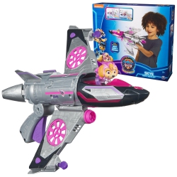 PAW PATROL : The Mighty Movie, Transforming Rescue Jet With Skye Mighty Pups Action Figure, Lights And Sounds, Kids Toys