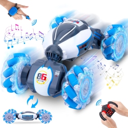 FOSGOIT Gesture Sensing Rc Stunt Car, Toys for Boys Girls 6-12 Year 4Wd Remote Control Car 360