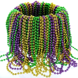GIFTEXPRESS 144 Pack Purple Gold Mardi Gras Beads Bulk, Mardi Gras Beads Necklaces Assortment, Throw Beads In Bulk In Green