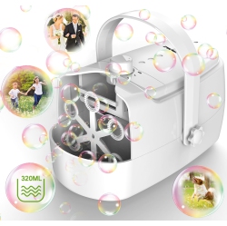 ZERHUNT Bubble Machine Durable Automatic Bubble Blower, 18000+ Bubbles Per Minute Bubbles for Kids Toddlers Bubble Maker Operate