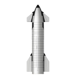 BIKIBAO Spacex Starship Rocket Metallic Model Nasa Gifts - Dragon Spacecraft Heavy Falcon Rocket Toy - Desktop Ornament, Aerospa