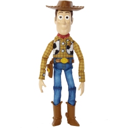 MATTEL Disney Pixar Toy Story Movie Toy, Talking Woody Figure With Ragdoll Body, 20 Phrases, Pull Tab Activated Sounds