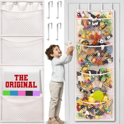 HONEYERA The Original Stuffed Animal Storage (Patent Pending) - Over Door Organizer for Stuffies, Baby Accessories, Toy Plush Sto