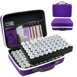 LIRUNQIU Diamond Painting Storage Containers, 120 Slots Diamond Painting Accessories And Tools for Diamond Art Organizer