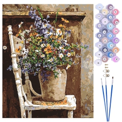 CAPTAINCRAFTS Paint By Numbers Adults Kits Flowers Adults Paint By Numbers Including Canvas Acrylic Paint Wall Art Artwo