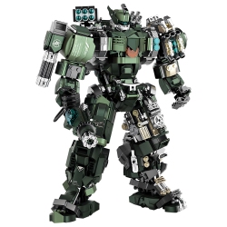 HIGH GODO Mech Building Blocks Set for Adults?motorized Robot Model Building Kit With Multiple Weapons, Hard Core Indust